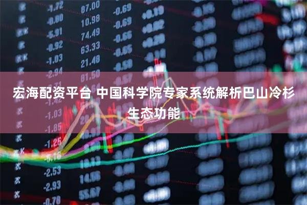 宏海配资平台 中国科学院专家系统解析巴山冷杉生态功能